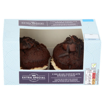 ASDA Extra Special 2 Belgian Chocolate Sponge Cakes