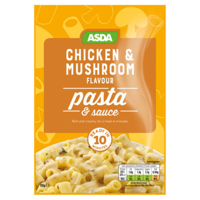 ASDA Chicken & Mushroom Flavour Pasta & Sauce 110g