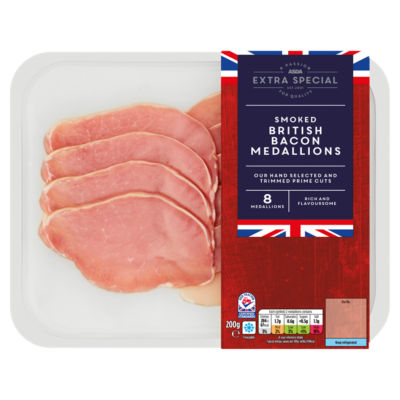 ASDA Extra Special 8 Smoked British Bacon Medallions