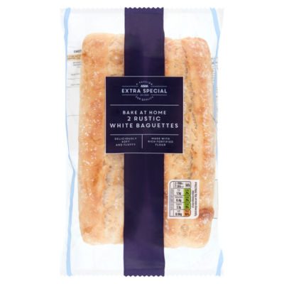 ASDA Extra Special 2 Rustic White Baguettes