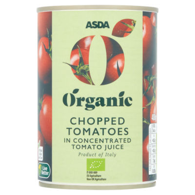 ASDA Organic Chopped Tomatoes in Concentrated Tomato Juice