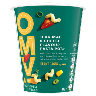 OMV! Deliciously Vegan Jerk Mac & Cheese Flavour Pasta Pot 80g