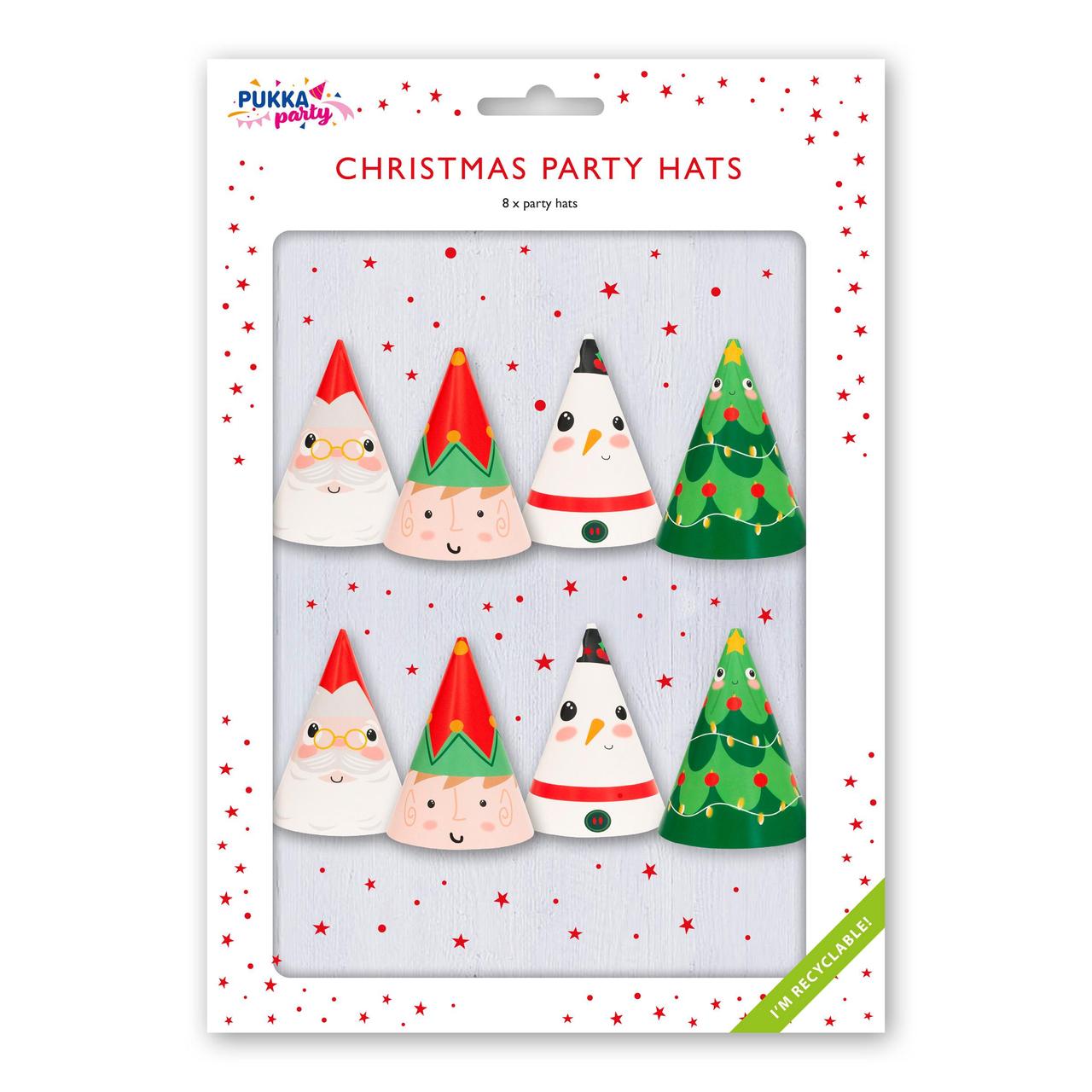 Pukka Party Christmas Character Party Hats