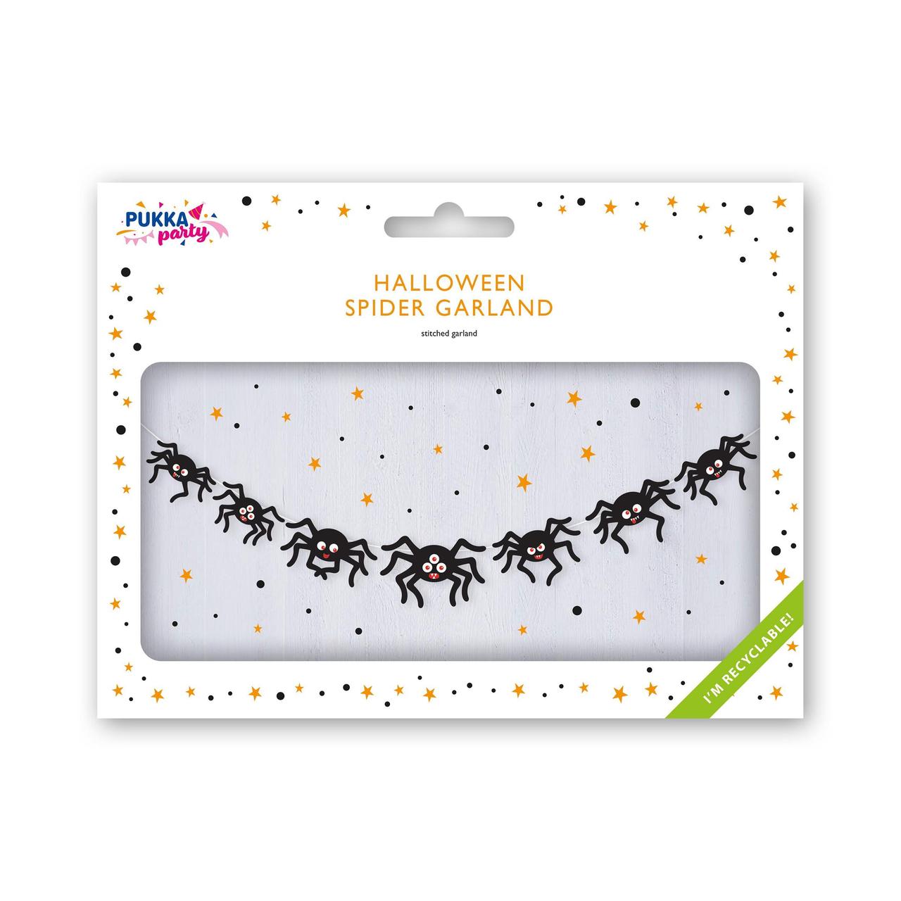 Spider Stitched Garland Halloween Decoration