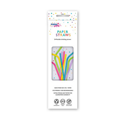 Pukka Party Bendy Paper Straws