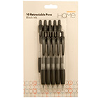 Sainsbury's Home Retractable Pens Black 10pk