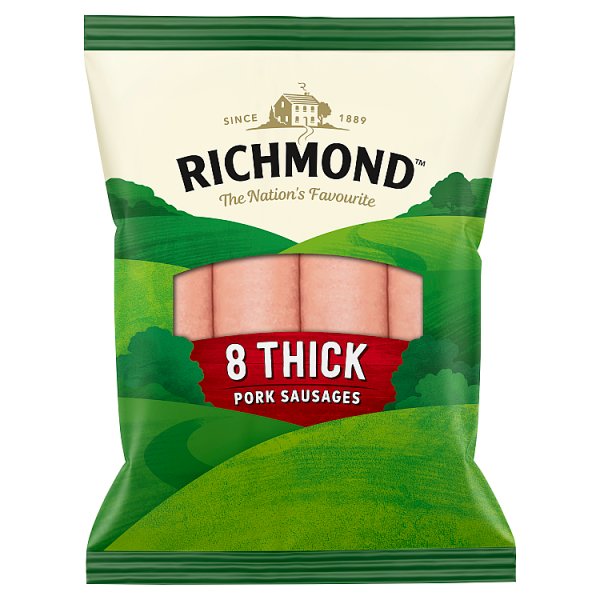 Richmond Thick Pork Sausages x8 410g