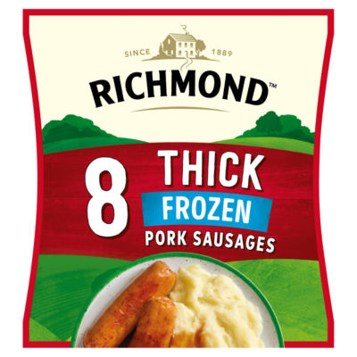 Richmond 8 Thick Pork Sausages 344g