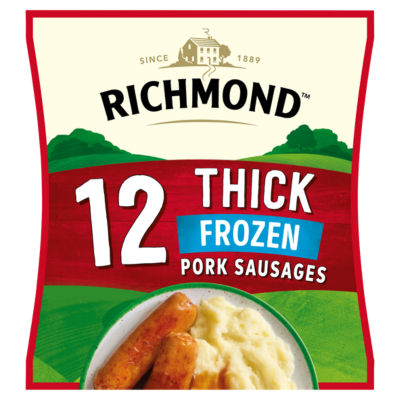 Richmond 12 Thick Pork Sausages 516g