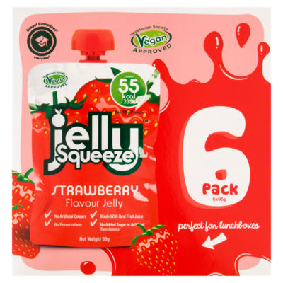 Jelly Squeeze Strawberry Jelly Pouch Multipack