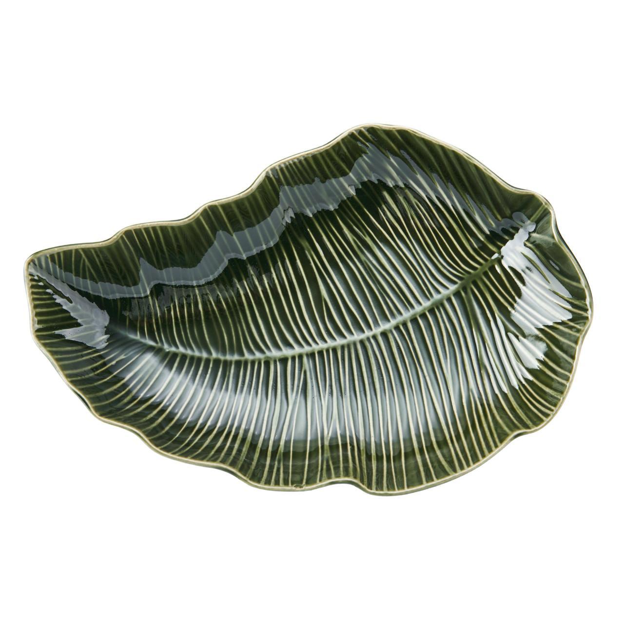 Mikasa Jardin Stoneware Leaf Serving Dish, 30cm, Gift boxed