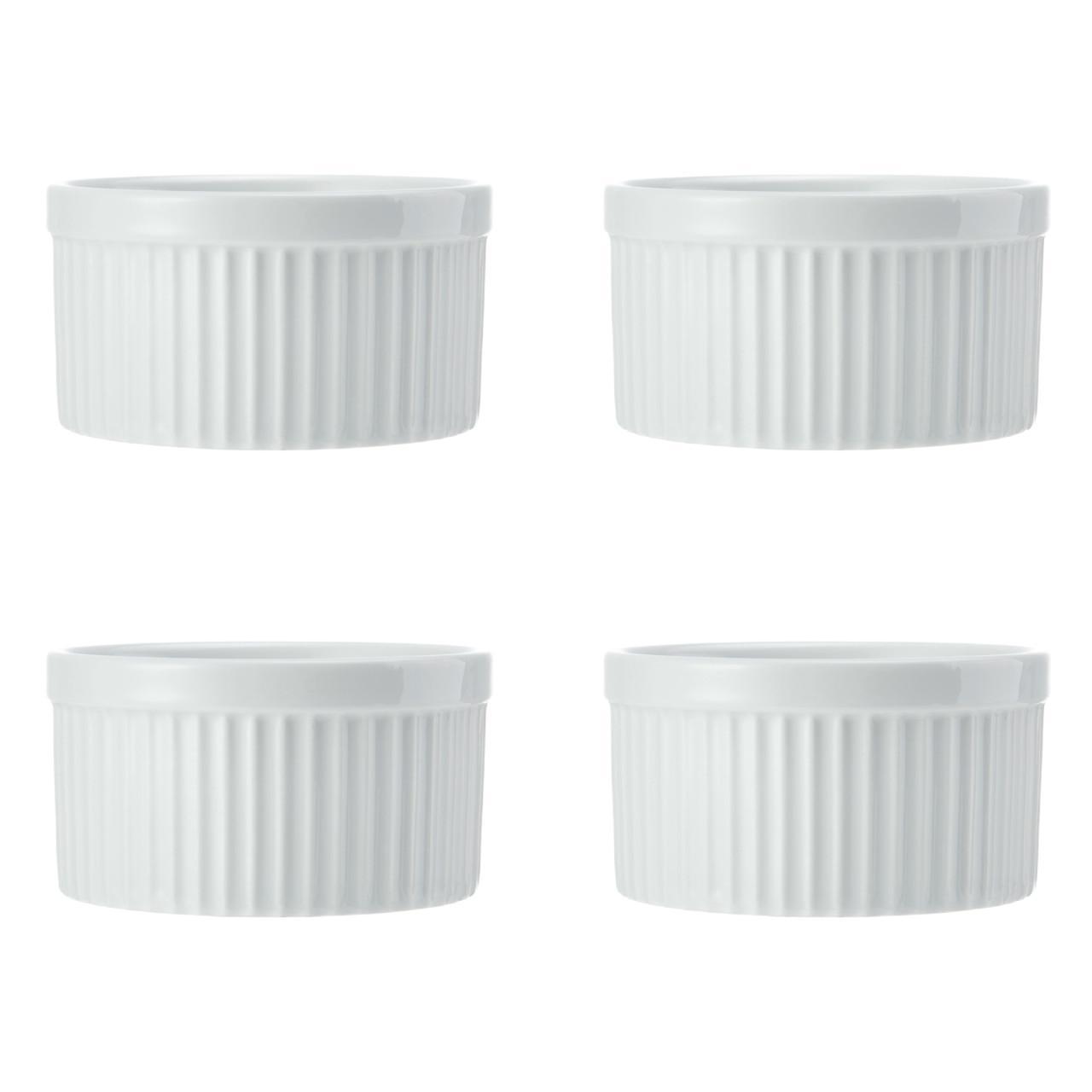 Mikasa Chalk 4pc Porcelain Ramekin Set, 10cm, Gift boxed