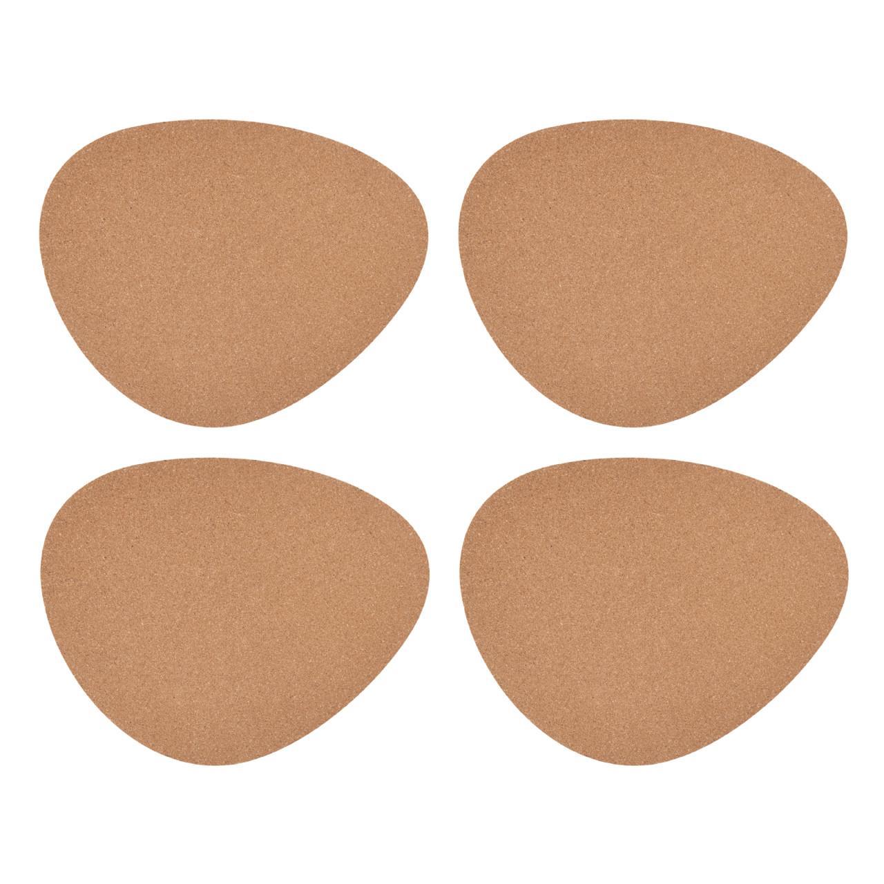 Mikasa 4pc Cork Pebble Placemats, Natural, 38cm x 30cm, Tagged