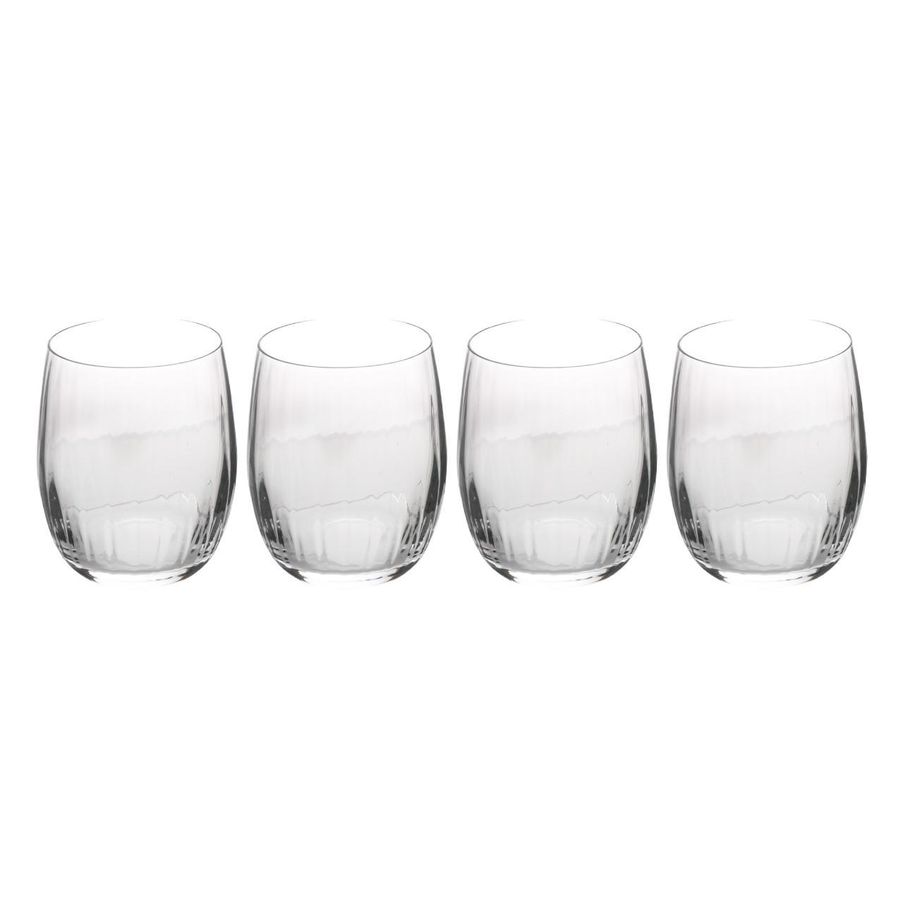 Mikasa Treviso 4pc Stemless Glasses, 350ml, Gift boxed