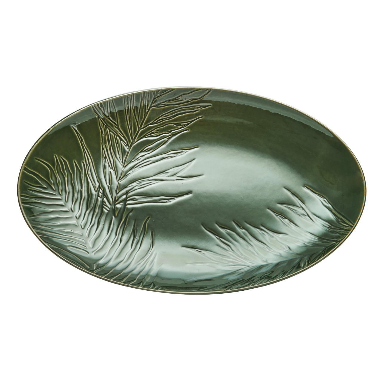 Mikasa Jardin Stoneware Oval Serving Platter, 36cm, Gift boxed