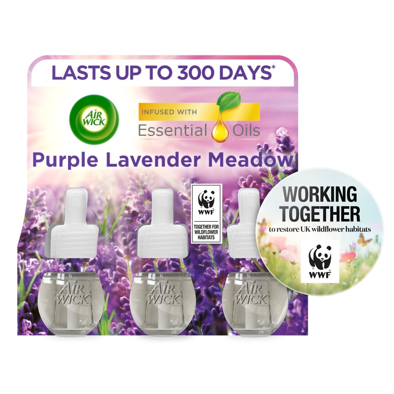 Airwick Purple Lavender Meadow Plug In Triple Refill