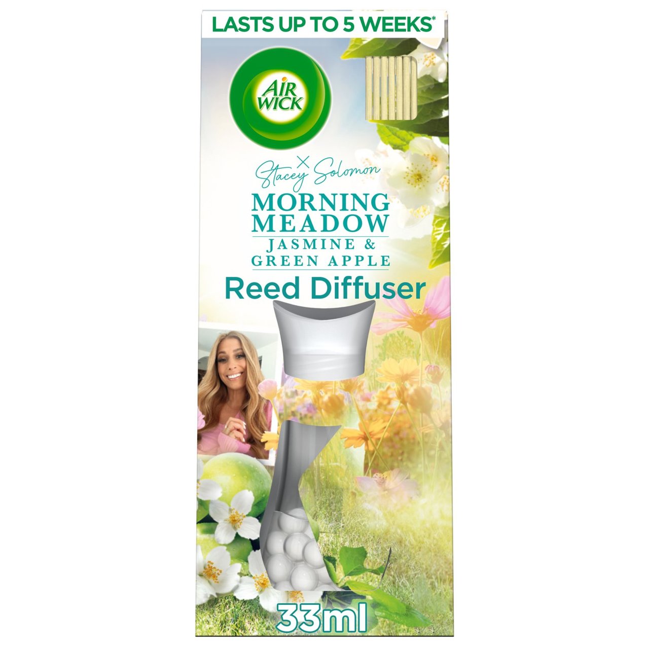 Air Wick Morning Meadow Essential Oils Reeds Diffuser 33ml Lasts up to 5  weeks - HelloSupermarket