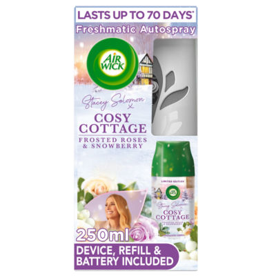 Air Wick Cosy Cottage - Frosted Roses & Snowberry Autospray Kit 250ml