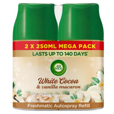 Air Wick White Cocoa & Vanilla Macaron Freshmatic Autospray Twin Refill 2x250ml