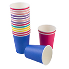 Sainsbury's Home Plain Cups Mixed Rainbow 10pk