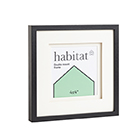 Habitat Double Mount Frame - Black - 4x4"