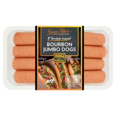 Simon Howie The Scottish Butcher 4 Tennessee Inspired Bourbon Jumbo Dogs 400g