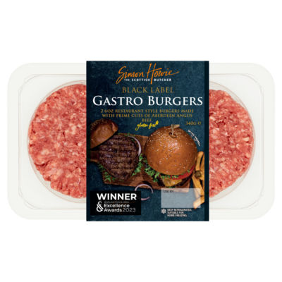 Simon Howie The Scottish Butcher Black Label Gastro Burgers 340g