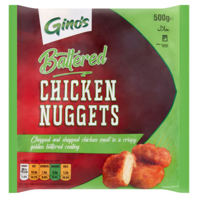 Gino's Battered Chicken Nuggets 500g