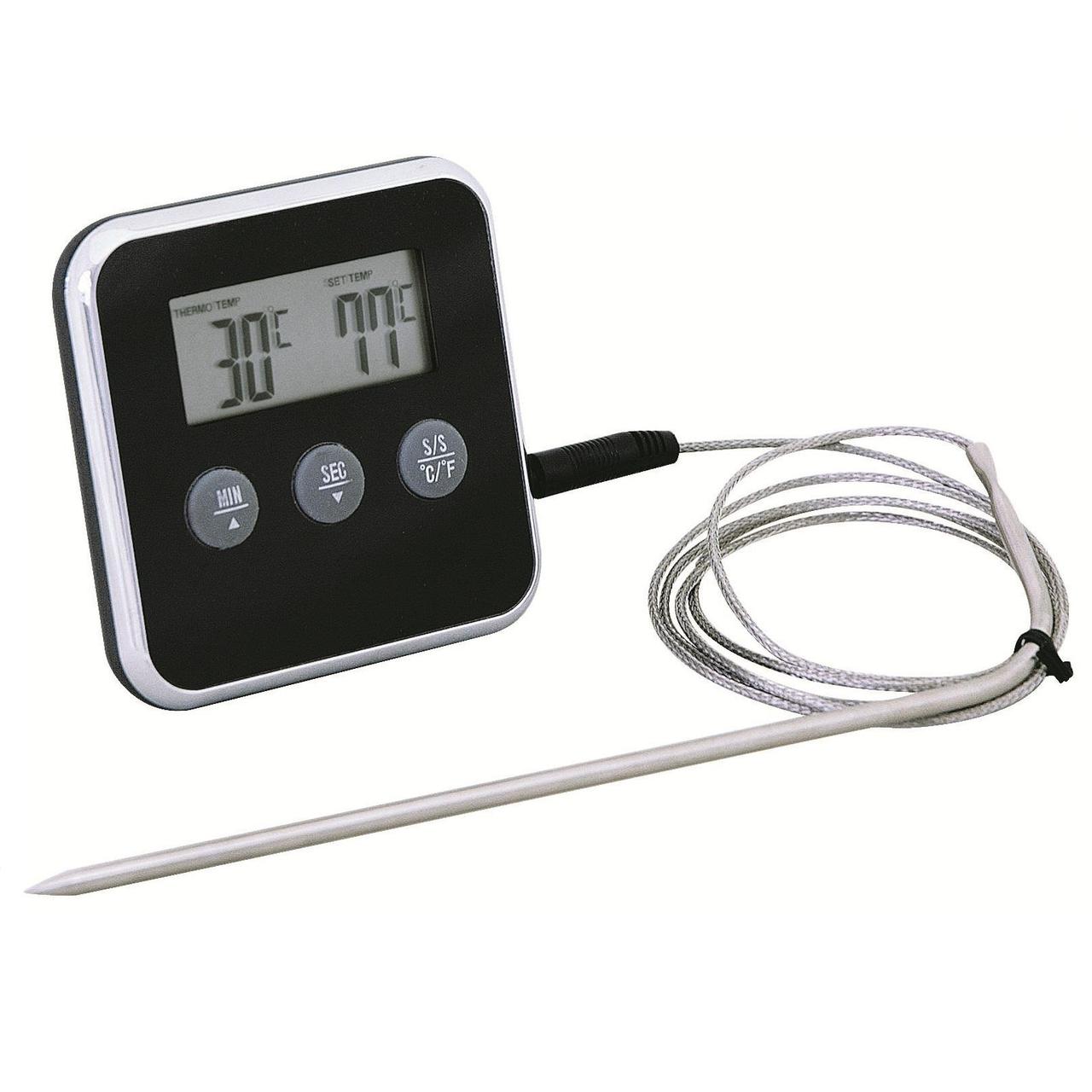 Eddingtons Stainless Steel Digital Timer with Meat Thermometer  