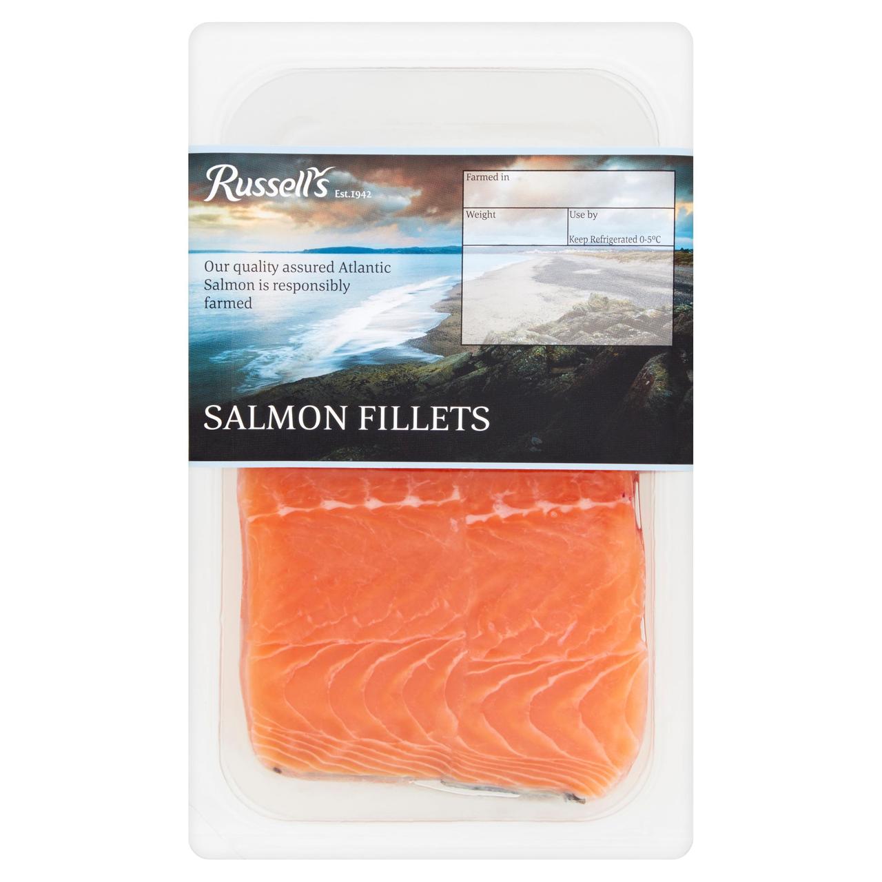 Russell's Salmon Fillets Skin On Mid/Tail Fillets