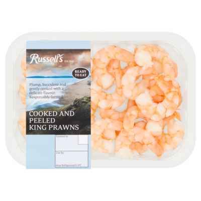 Russell's Cooked and Peeled King Prawns