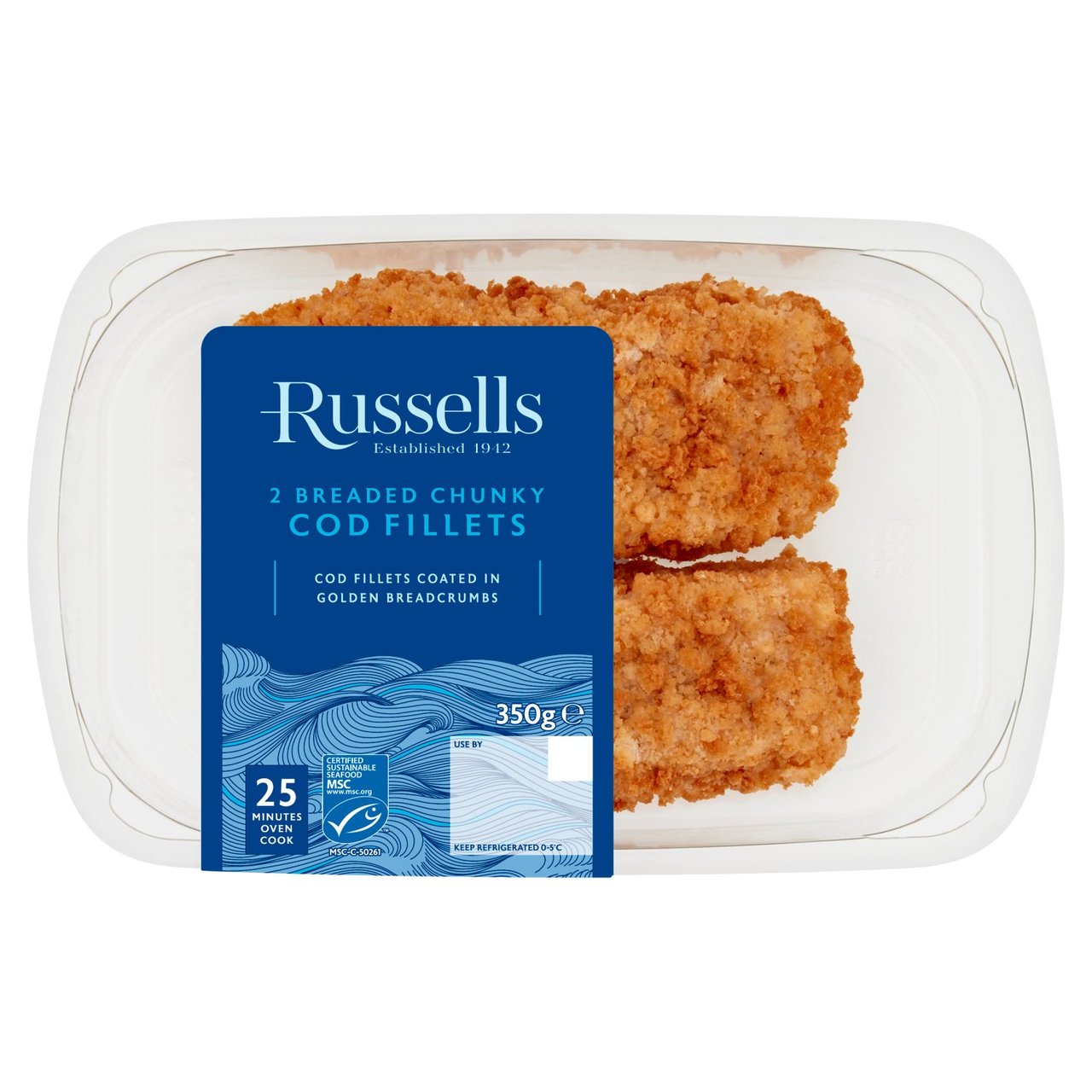 Russell's 2 MSC Breaded Chunky Cod Fillets