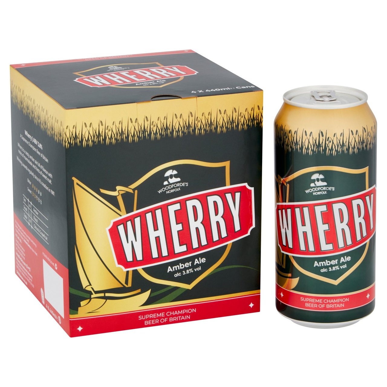 Woodforde's Wherry Amber Ale 4 x 440ml