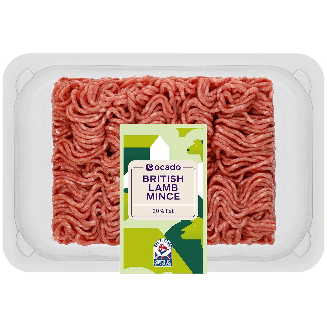 Ocado British Lamb Mince 20% Fat