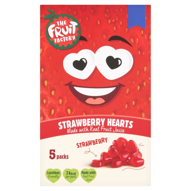 The Fruit Factory Strawberry Fruit Hearts 5x20g