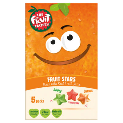 The Fruit Factory Fruit Stars Strawberry, Apple and Orange 5 Pack 