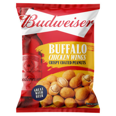 Budweiser Buffalo Chicken Wings Crispy Coated Peanuts