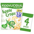 Kiddylicious Apple Crisps Kids Snacks 4 x 12g