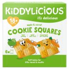 Kiddylicious Apple & Carrot Cookie Squares Baby Snacks 6x24g