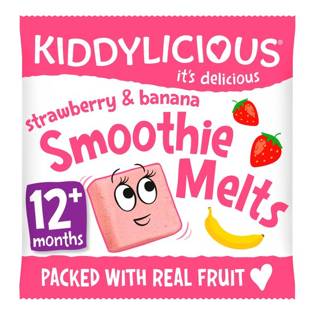 Kiddylicious Strawberry & Banana Smoothie Melts Baby Snacks