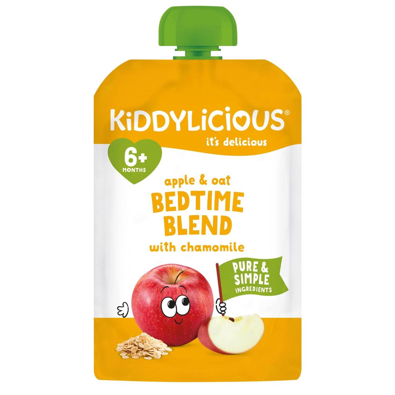 Kiddylicious Apple & Oat Bedtime Blend with Chamomile Pouch Baby Food 6m+