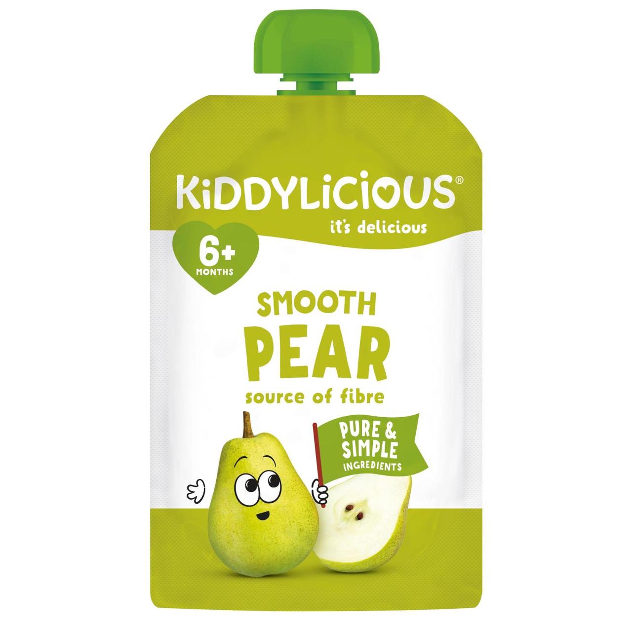 Kiddylicious Smooth Pear Pouch Baby Food 100g