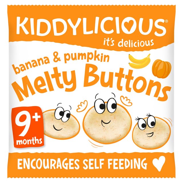 Kiddylicious Banana & Pumpkin Melty Buttons Baby Snacks