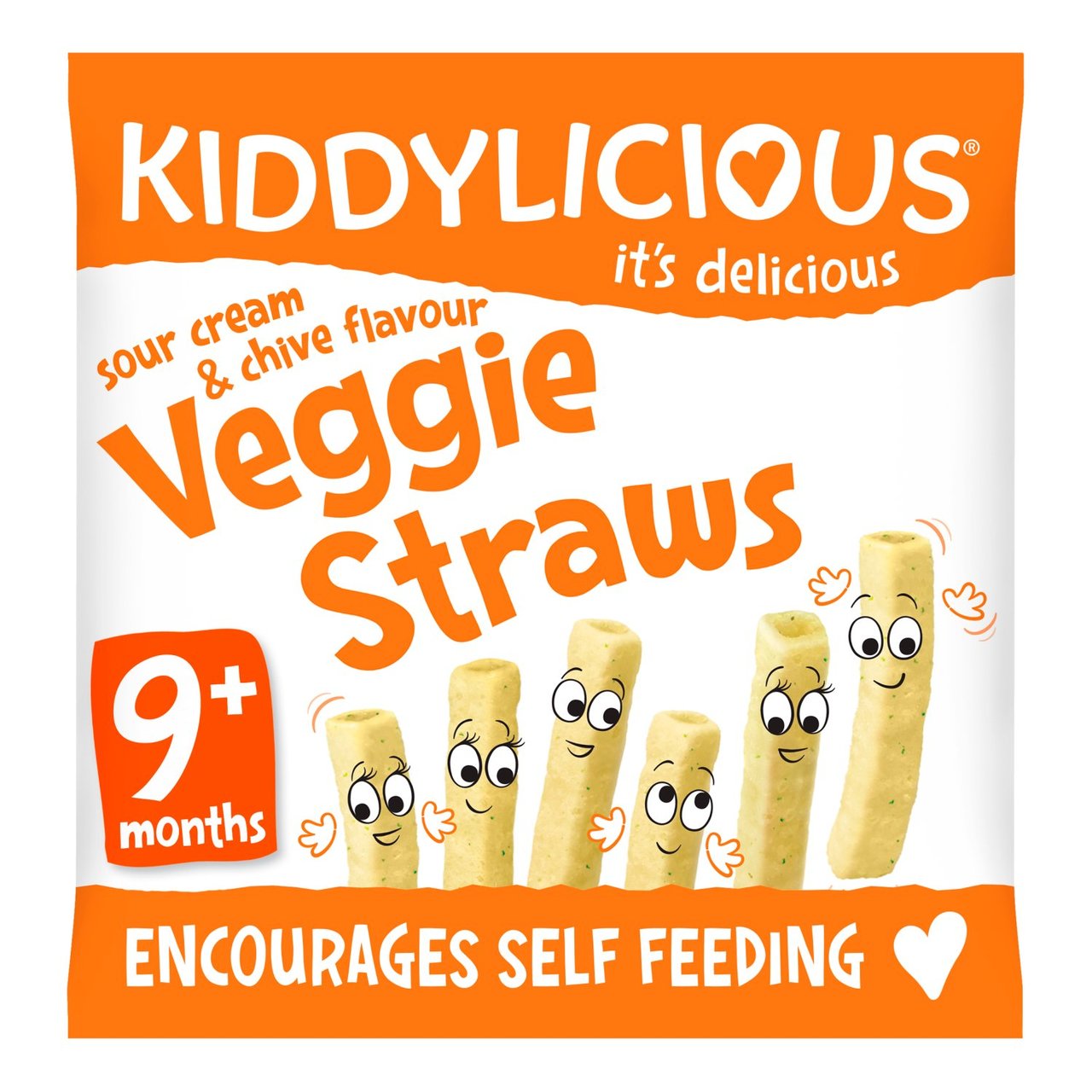 Kiddylicious Sour Cream & Chive Flavoured Veggie Straws Baby Snacks