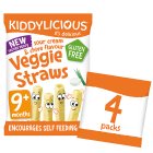 Kiddylicious Sour Cream & Chive Flavoured Veggie Straws Baby Snacks 4 X 12g