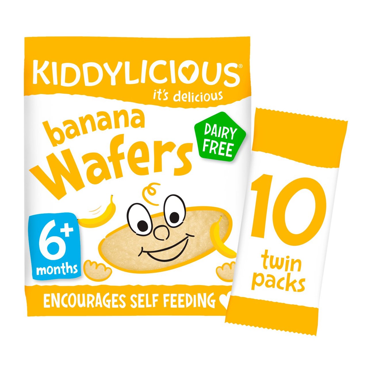 Kiddylicious Banana Maxi Wafers Baby Snacks 10 x 4g