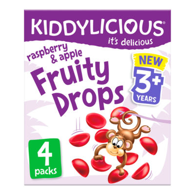 Kiddylicious Raspberry & Apple Fruity Drops Kids Snacks Multi