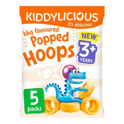 Kiddylicious BBQ Flavoured Popped Hoops Kids Snacks Multi