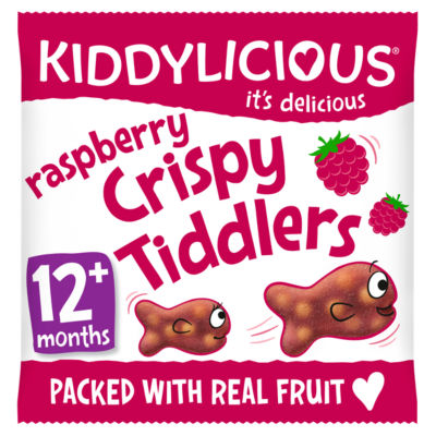 Kiddylicious Raspberry Crispy Tiddlers Baby Snacks  12g