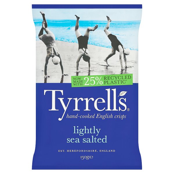 Tyrrells Lightly Sea Salted  Sharing Crisps  150g